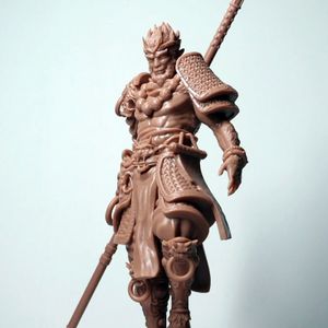 Custom Size 3D Printed China Wukong Rapid Prototyping SLA SLS MJF Resin Nylon Laser Mold Plastic Son Goku 3D Printing Service
