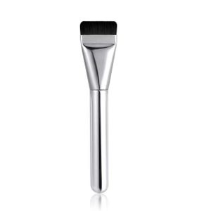 Wide Flat Large Single Concealer Brush Super Thin Silver Makeup Face Mask Foundation Brush for Liquid Foundation