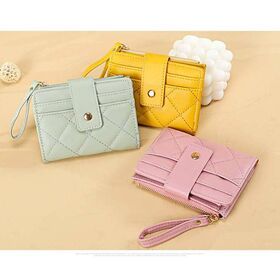 Women's Short Wallet Retro Buckle Short Large Capacity Multi Card Zero Wallet ID Bag girls Wallet