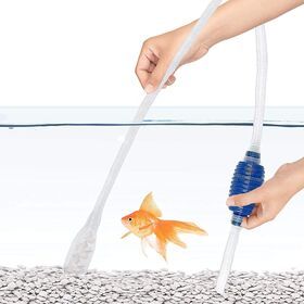 Aquarium short-nozzle gravel remover kit, with bubbling bulb, 65 inches (about 165.1 cm), siphon tube for frequent water