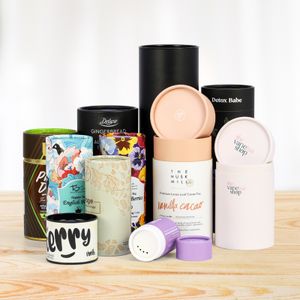 fashion design black Candy Poster packaging tea food cylinder box cardboard gift packaging boxes Coffee packaging paper tube