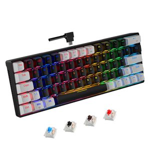 61 Keys 60 Percent Wired Mechanical Keyboard 60% RGB Gaming Keyboard For Computer PC Keyboard with Backlit