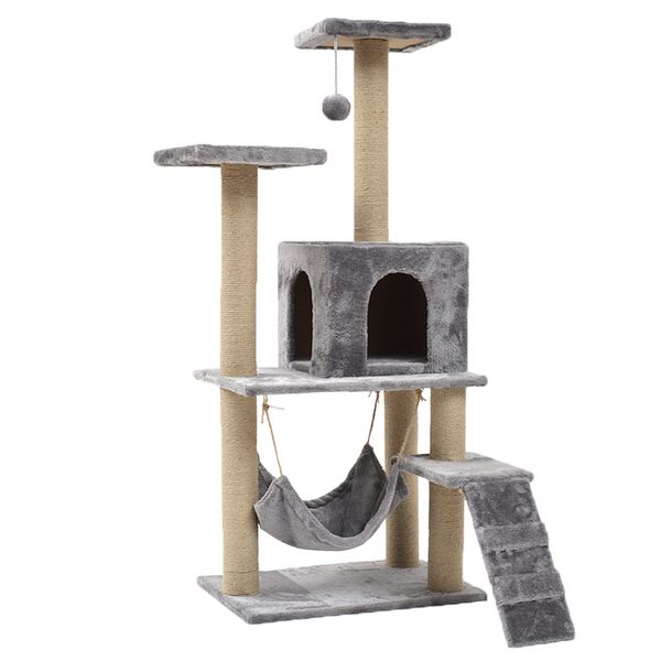Cat Toy House Climbing Frame Cute Luxury Cat Tree with Scratcher Sisal Wood Pet Tree Tower