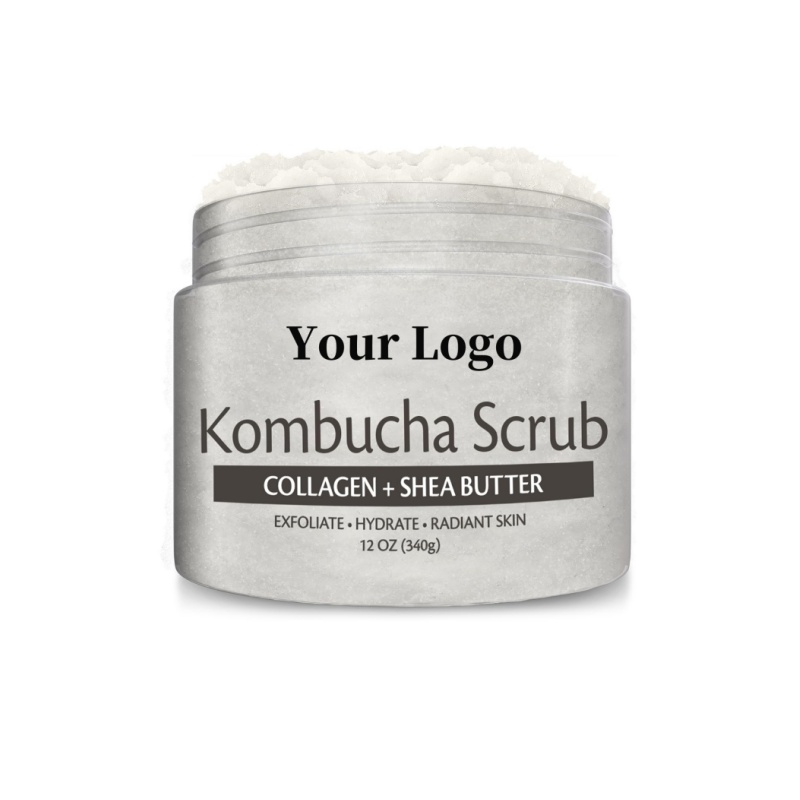 Kombucha Body Scrub and Skin Exfoliator with Collagen and Shea Butter Gently Exfoliate Face Body Moisturizing Body Face Scrub