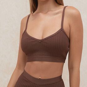 Women Custom Clothing Sexy Casual Halter Sexy Top Chocolate Bralette Top