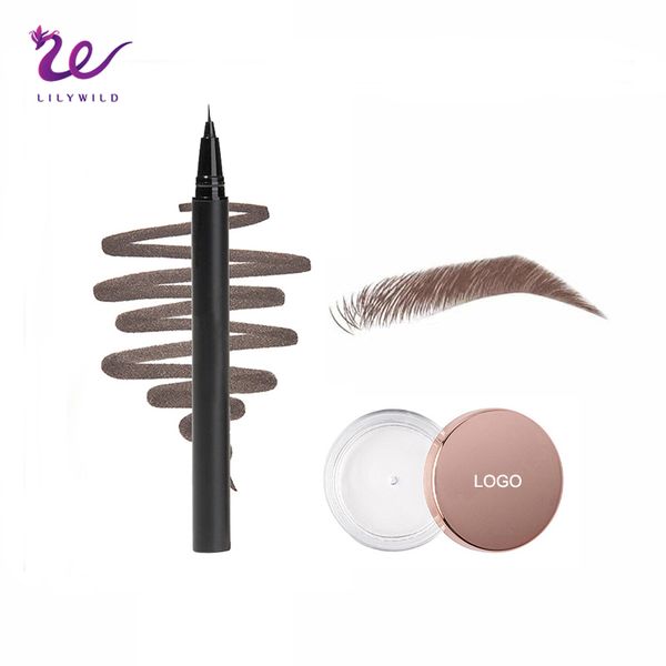 Makeup Liquid Eyebrow Microblading Gel Liner Tatoo With Serum  Eyebrow Enhancer Tint  Waterproof Brow pencil set