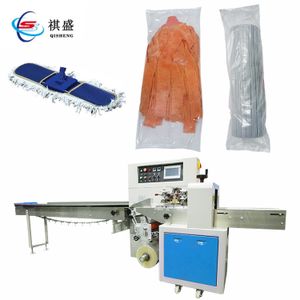 Semi Automatic Horizontal Mop Packaging Machine Floor Cleaning Cotton Sponge Brick Mop Head Packing Machine For Flow Pack