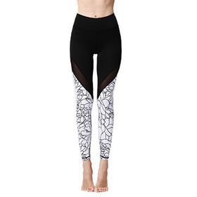 Women's sports pants ladies legging fitness splicing leggings seamless yoga pants for woman