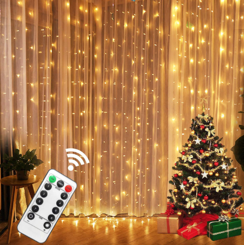 Shenzhen Illuminate World Technology Co., Ltd. Customized Wholesale LED Holiday Light Curtain Lights String USB Remote Control 2M*2M Christmas Bedroom Decoration