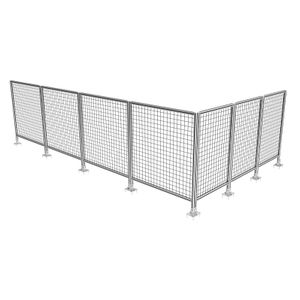 Vichguard Metal Security Fence Machine Safety Guarding System Powder Coated Frame