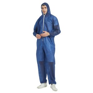 China Manufactory SMS hooded disposable coverall clothing protection medical single use protective coverall unisex