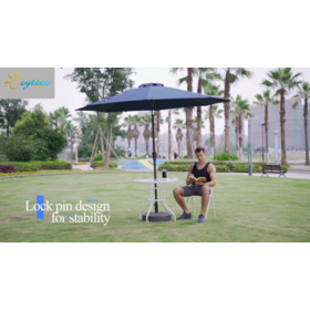 Solar Foldable Garden Patio Courtyard  Umbrella Led lighted Patio Umbrella Outdoor Umbrella For Garden Deck Backyard Pool