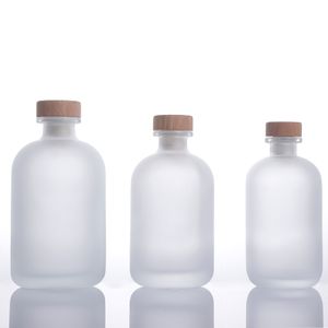 Custom Logo 100ml Empty Super Flint Glass Bottle Round Juice Beverage Fruit Liquor Bottle 500ml Wine Bottle With Cap