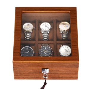 Custom Logo Wooden Watch Box Case Storage Display Box Matt Oblique Opening Single Multi Slots Watch Box Customized