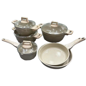 Aluminum non-stick casseroles cookware set with glass lid nonstick kitchen cooking cookware sets
