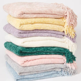 Alias Beauty Cotton Throws Blankets Indian Decorative Grey Handmade Woven Throw Sofa Blanket #0832_022