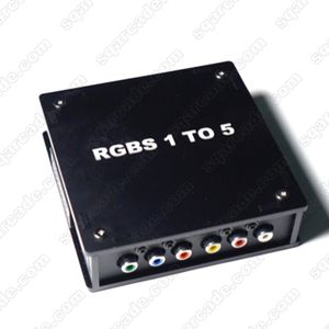 Retro Video game Signal Splitter RGBS 1 input 5 output 1 RGBS in 5 MD2 to Scart/RAC out signal processing independently 9-12V 2A