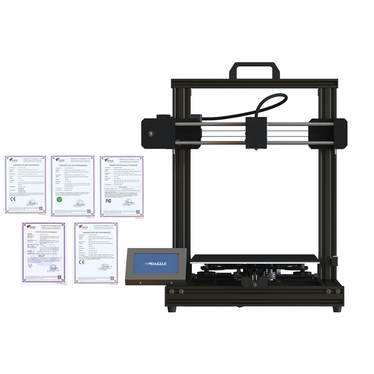 3D Printer New Upgraded Big Print Size 255*255*255mm DIY All -in -one Structure FDM 3D Printer Machines HOT