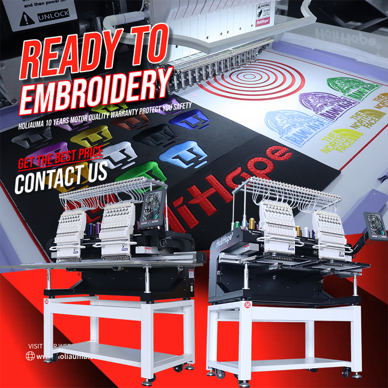 Foshan Honglie Electronic Machinery Co., Ltd. Similar Tajima Brother Barudan Double Head Embroidery Machine 1502H-AI HoliHope Computer Embroidery Machine For Sale Use For Cap