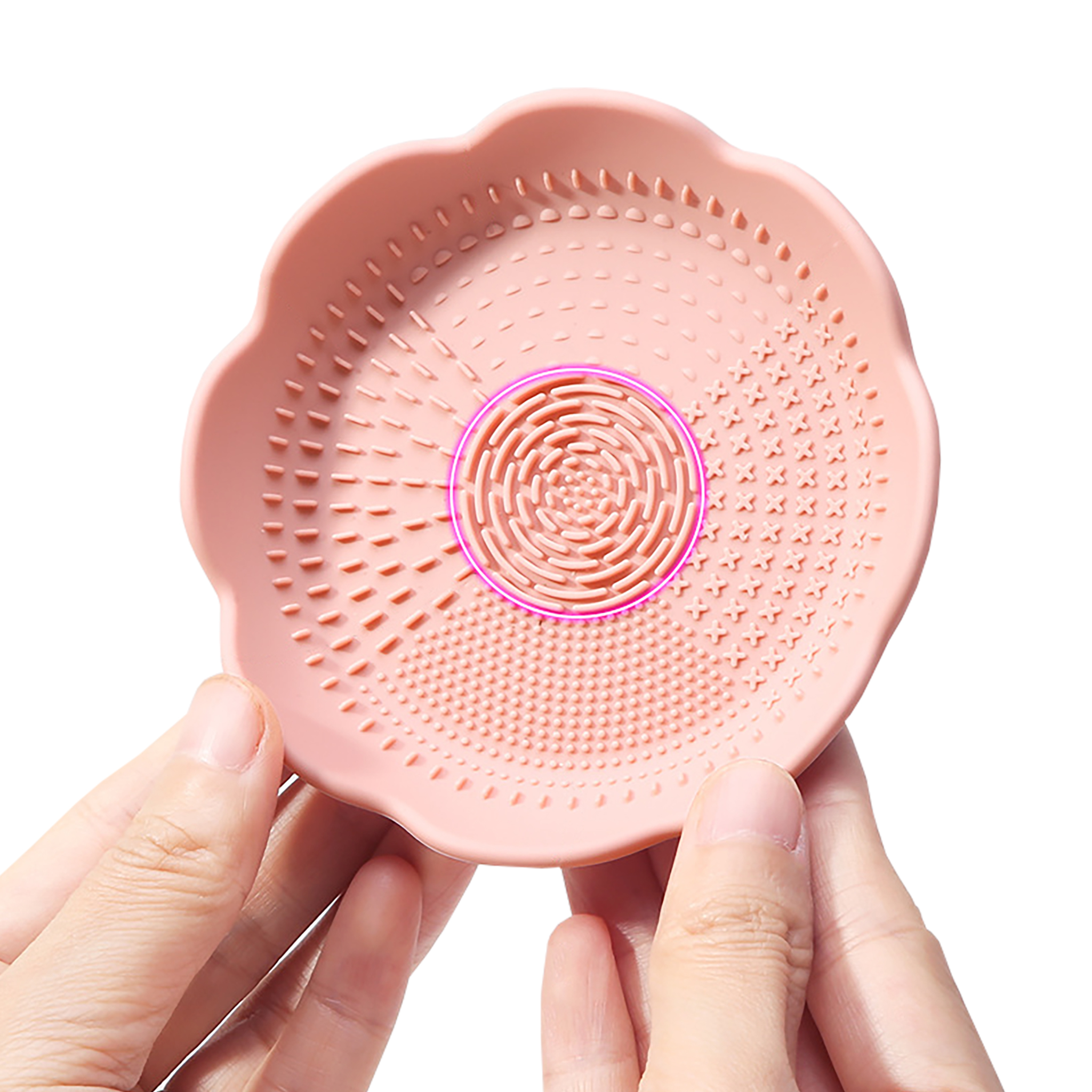 Facial Use Cleaning Pad Flower Shape Makeup Cleaner bowl scrubber silicone makeup cleaning pad silicone Makeup Cleaner