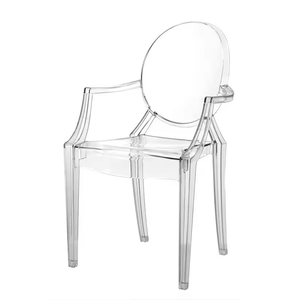High Quality Colorful Stackable Dining Room Chair Garden Wedding Chair Plastic Ghost Chair