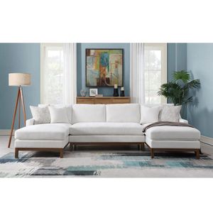 chenille fabric sofa couch furniture 3 pc ecksofa sectional corner Ivory white gray grey navy blue brown green white black