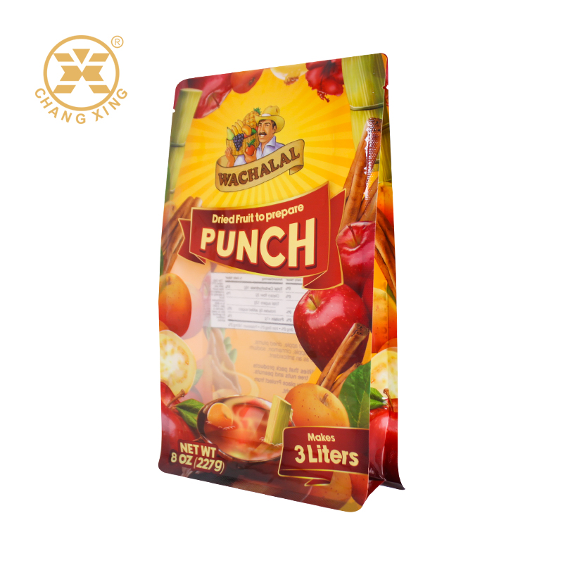 Pure Plastic Stand Pouch Snack Food Packaging Smell Proof Ziplock Gravure Printing Dried Fruit Storage Flat Bottom PE Material