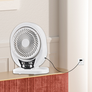 Portable Desk Small Fan Home Outdoor Usb Rechargeable 8 Inch Table Solar Fan With Led Light