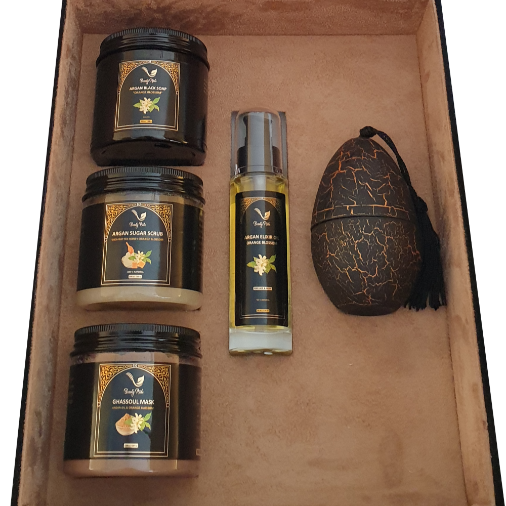 Wholesale Argan oill & Orange Blossom Skincare Kit Facial & Body Set Nourishing Deep Moisturizing Brightening & Whitening Set