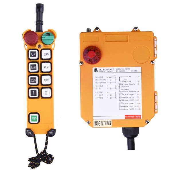 Manufacturers F24-8S Telecrane 8 buttons single speed industrial crane remote control