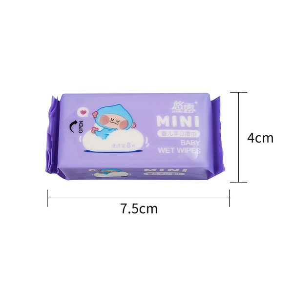 Hot Sale Factory Custom Wholesale Disposable Portable Mini Wipes Cleaning Makeup Remover Wipes 64PCs