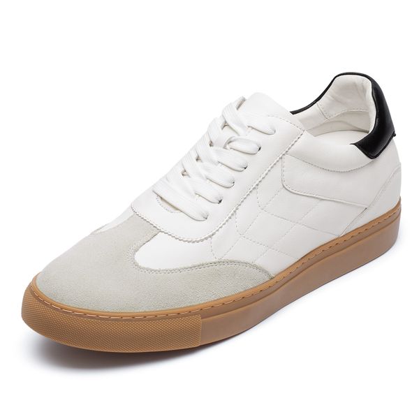 OEM Factory men sports elevator sneakers height raising 6cm  shoes white sneaker shoes that make men taller  6cm