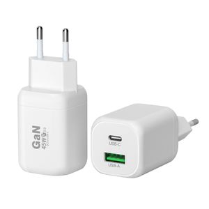 Wholesale GaN Charger 45W USB charger Type C charger mobile charger with full certificate CE KC KCC UL ETL