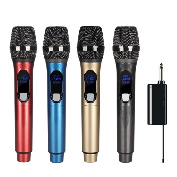 XYE1 Professional Vhfmetalheld Wireless Microphone Dynamic Mic Karaoke for Kids Singing