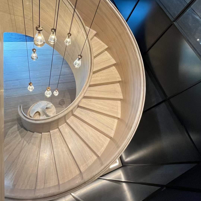 Custom Bendable Ultra-Thin Curved Marble Stairs - Nature's Elegance in Every Step