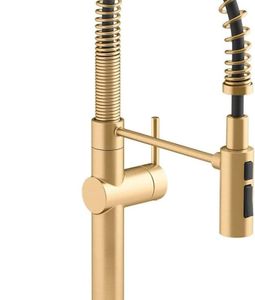 High-Arc Kitchen Faucet with Pull Down Spring Spout