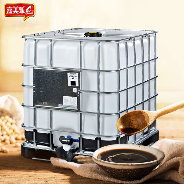 Manufacturer OEM 1000L Drum Light Soy Sauce Chinese Organic Distributor Wholesale Bulk Food Seasoning Concentrated Raw Soy Sauce