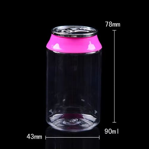 Wholesale in stock 90ml plastic bottle with lid the popular colorful lid for the plastic can