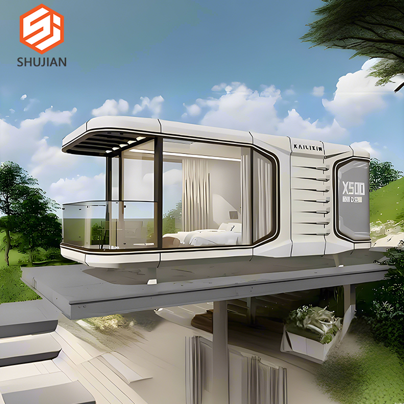 Foshan Shujian Aluminum Technology Ltd Luxury Modern Steel Structure prefabricated modern container Foldable homes Portable Mobile Prefab Villa