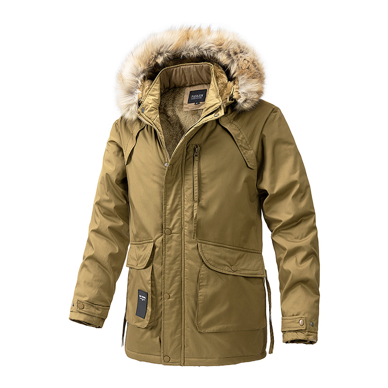 Autumn Winter Men Puffer Jacket Mens Plaid Cotton Padded Clothes Custom winter puffer Jacket for man