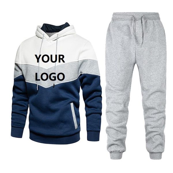 Custom Logo Mens Tracksuit Set Wholesale Private Label Men Sportswear Hoodies Jogging Suits 2 Piece Tracksuits Set