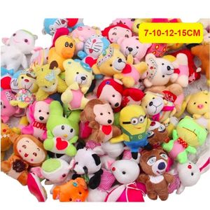 Factory Cheap Mini 7-10/12-15cm 4" Crane machine Plush Keychains Toys claw Vending Machine Doll Animal stuffed Plush Pendant Toy