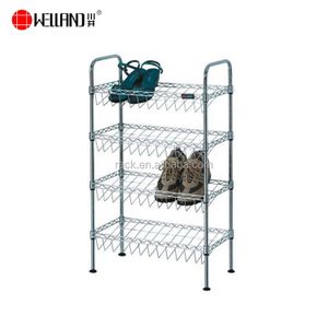 NSF Wholesale 4 Tier Storage Portable Slim Adjustable Simple Design Modern Style Space Save Metal Shoe Rack