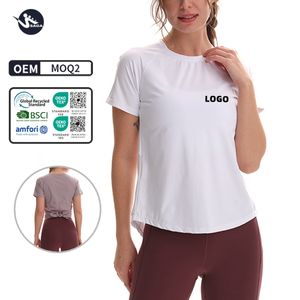 Women's Short Sleeve Workout Shirts Breathable Mesh Active Yoga T-Shirts Quick Drying Athletic Tee Tops