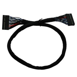 Custom 500mm LVDS Wire Harness Dupot 2.54 2*30pin Twisted LVDS Cable UL1007 22AWG+26AWG+Acetate Tape  Automotive Cable Assembly