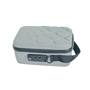 Customized  Eva Lock Case Pu Leather Carbon Lined Odor Smell Proof Case Bag With Combination Lock