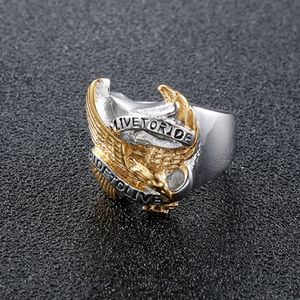 Fashion jewelry Ring Stainless Steel Punk Eagle Totem design Glamour Women Business men ring wholesale