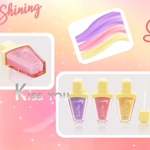 wholesale cute funny Watermelon shaped waterproof long lasting lip gloss for single blister card