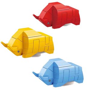 Newly designed Luban lock plastic educational toy animal pattern building block puzzle toy gift for children