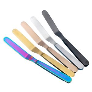 XLR New Arrival Cream Spatula titanium coating Stainless Steel Kitchen Baking Tools Plating Spatula with Solid Handle
